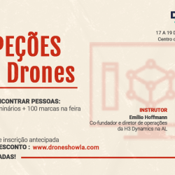 Curso sobre Inpeções com Drones com inscrição aberta e vagas limitadas