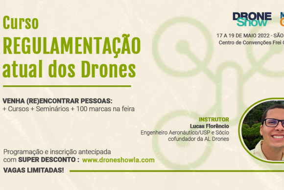 Curso sobre Regulamentação dos Drones com inscrição aberta e vagas limitadas