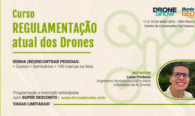 Curso sobre Regulamentação dos Drones com inscrição aberta e vagas limitadas
