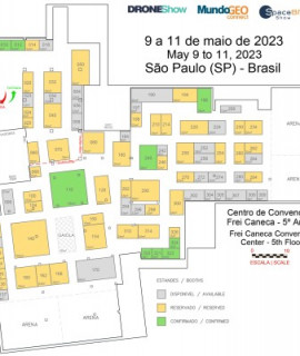Feira 2023: iniciada venda de estandes dos eventos MundoGEO Connect, DroneShow e SpaceBR Show
