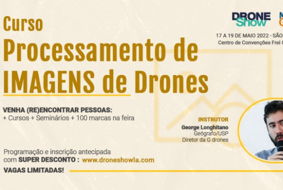 Curso sobre Processamento de Imagens de Drones com inscrição aberta e vagas limitadas