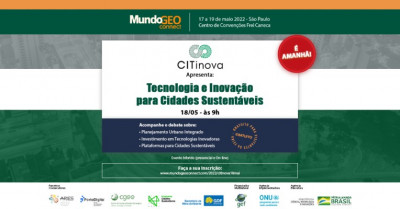 É amanhã! Evento CITinova sobre Cidades Sustentáveis, 18 de maio em São Paulo