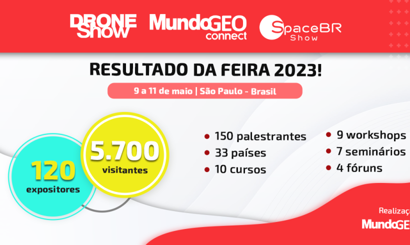 5.700 participantes estiveram em São Paulo na MundoGEO Connect, DroneShow e SpaceBR Show 2023
