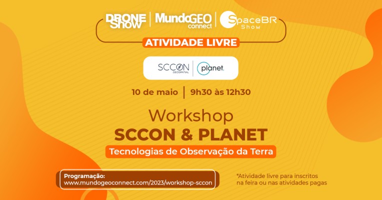 Workshop SCCON & Planet acontece na feira MundoGEO Connect 2023