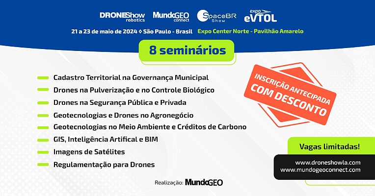 MundoGEO Connect 2024: 8 seminários têm inscrição antecipada com desconto