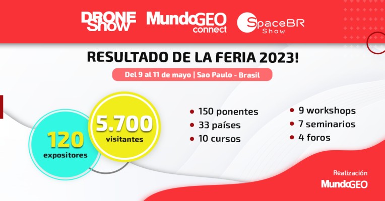 5.700 participantes estuvieron en São Paulo en el MundoGEO Connect, DroneShow y SpaceBR Show 2023