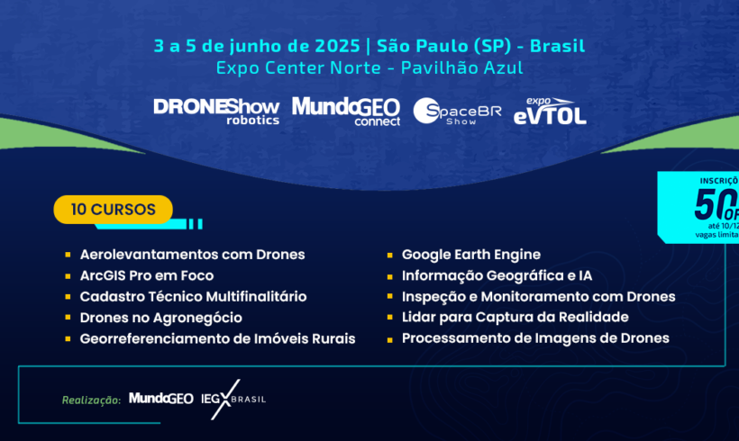 Inscrições abertas nos 10 cursos do MundoGEO Connect 2025