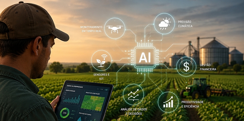 Agronegócio acelera uso de IA para ganhar produtividade e reduzir riscos