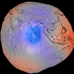 Nasa divulga novo modelo em 3 dimensões do geoide terrestre