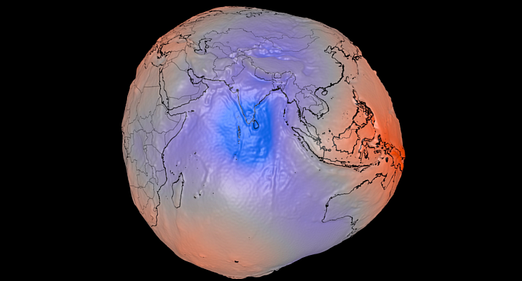 Nasa divulga novo modelo em 3 dimensões do geoide terrestre Nasa divulga novo modelo em 3 dimensões do geoide terrestre