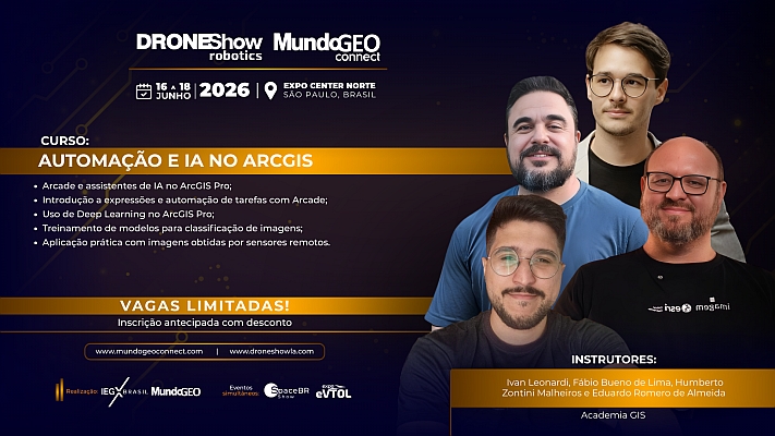 Curso no MundoGEO Connect abordará Automação e IA no ArcGIS