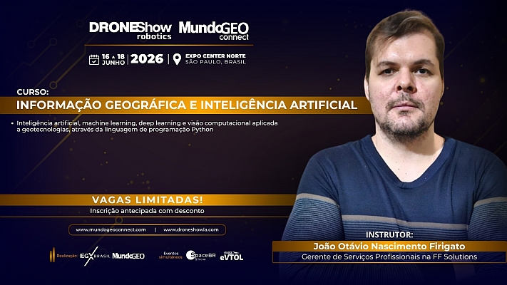 Curso no MundoGEO Connect abordará Informação Geográfica e Inteligência Artificial Curso no MundoGEO Connect abordará Informação Geográfica e Inteligência Artificial