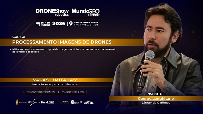 Curso no MundoGEO Connect abordará o processamento de imagens obtidas por drones Curso no MundoGEO Connect abordará o processamento de imagens obtidas por drones