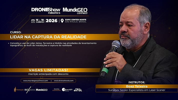 Curso no MundoGEO Connect abordará o uso de Lidar na Captura da Realidade Curso no MundoGEO Connect abordará o uso de Lidar na Captura da Realidade